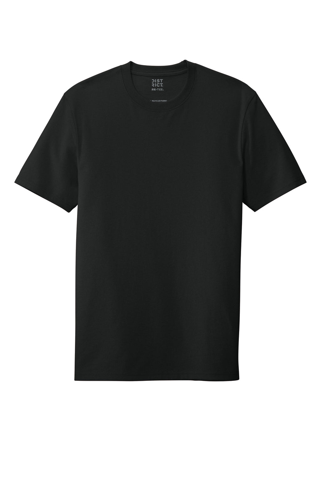Front View of Black District Re-Tee DT8000