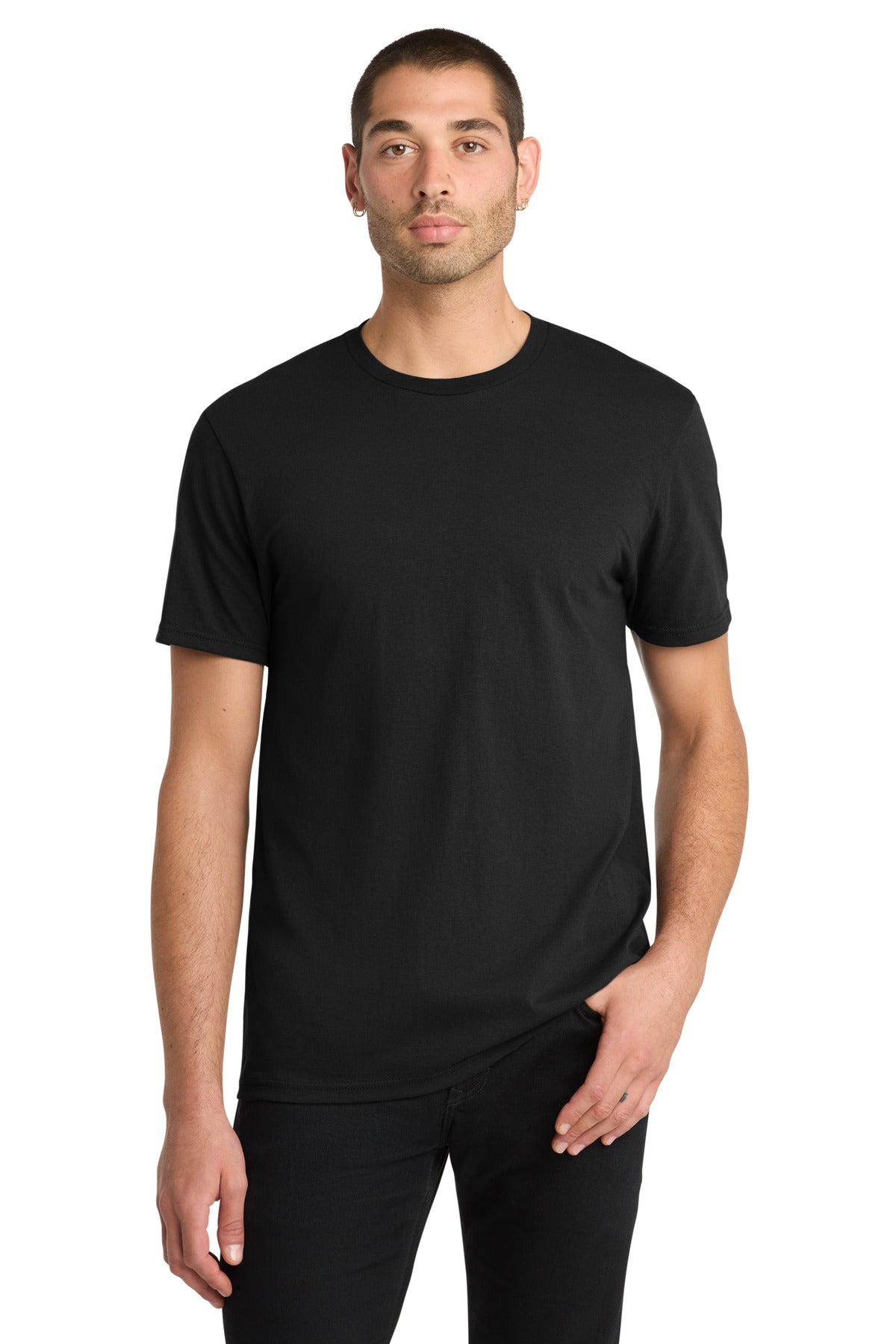 Front View of Black District The Concert Tee DT5000
