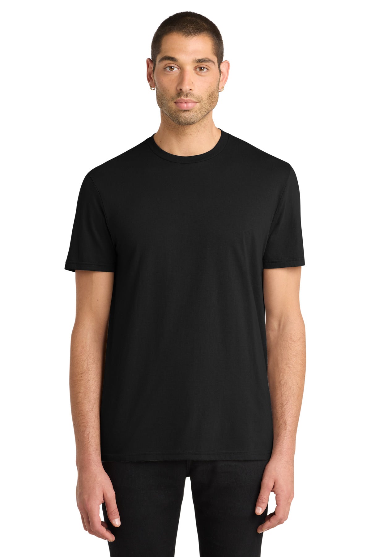 Front View of Black District Very Important Tee . DT6000