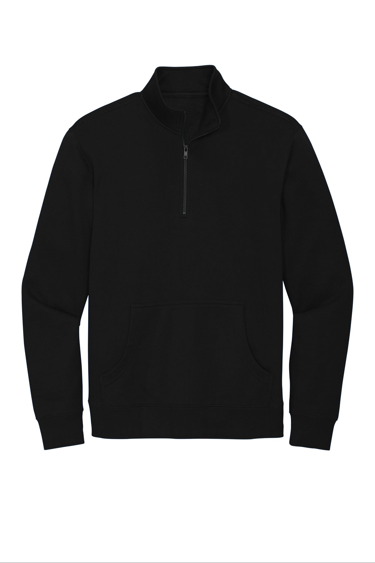 Front View of Black District V.I.T. Fleece 1/4-Zip DT6106
