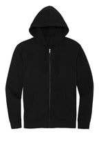 Front View of Black District V.I.T. Fleece Full-Zip Hoodie DT6102