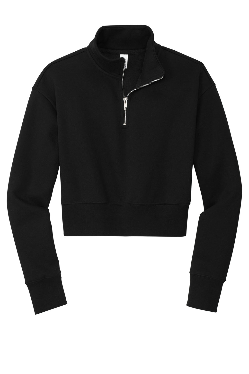Front View of Black District Women's V.I.T. Fleece 1/2-Zip DT6111