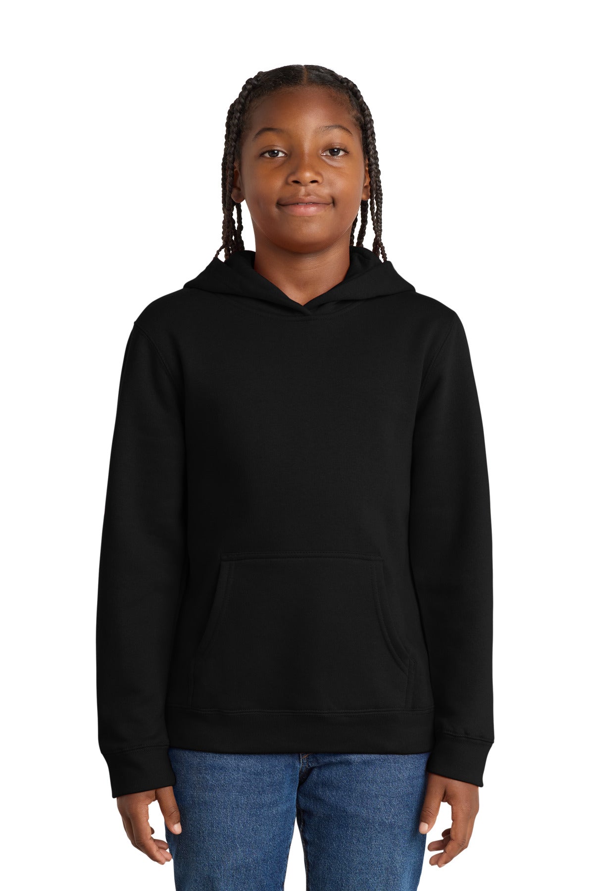 Front View of Black District Youth V.I.T. Fleece Hoodie DT6100Y