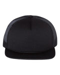 Front View of Black Foamie Trucker Cap - 113