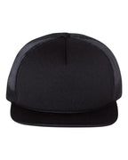 Front View of Black Foamie Trucker Cap - 113