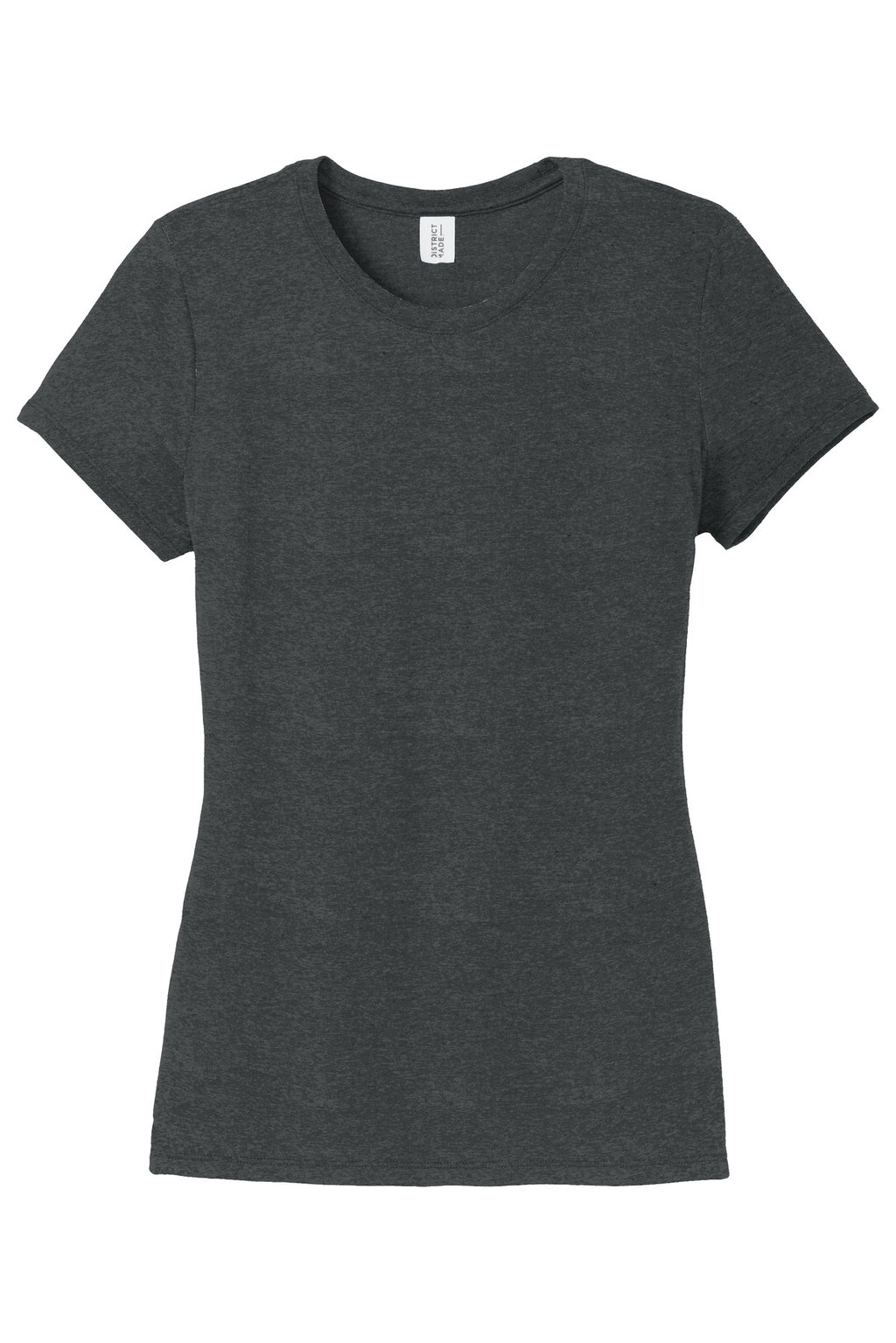 Front View of Black Frost District Women's Perfect Tri Tee. DM130L