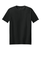 Front View of Black Gildan Softstyle T-Shirt. 64000