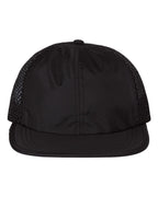 Front View of Black Rogue Wide Set Mesh Cap - 935