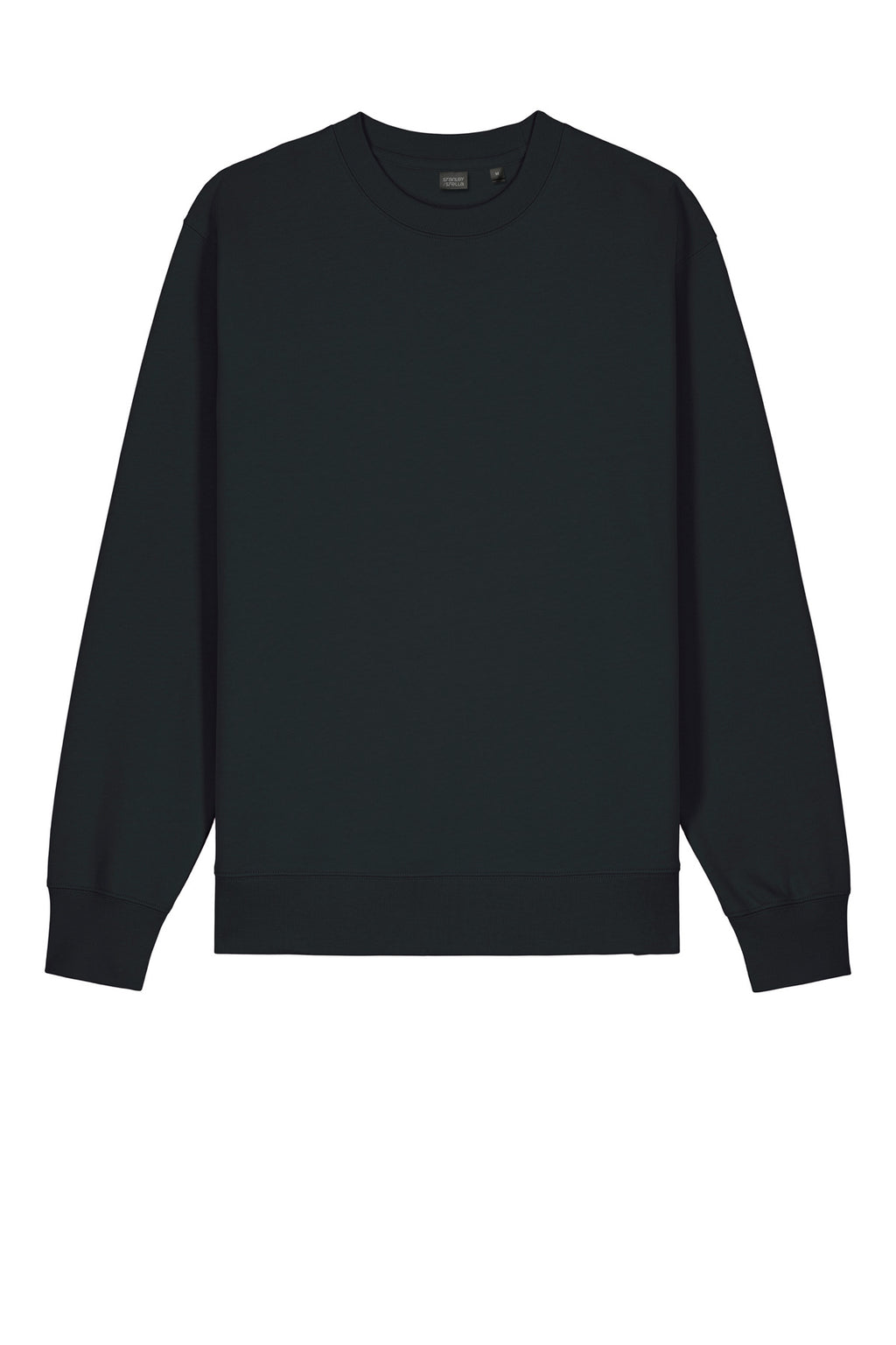 Front View of Black Stanley/Stella Unisex Changer 2.0 Crewneck Sweatshirt SXU004