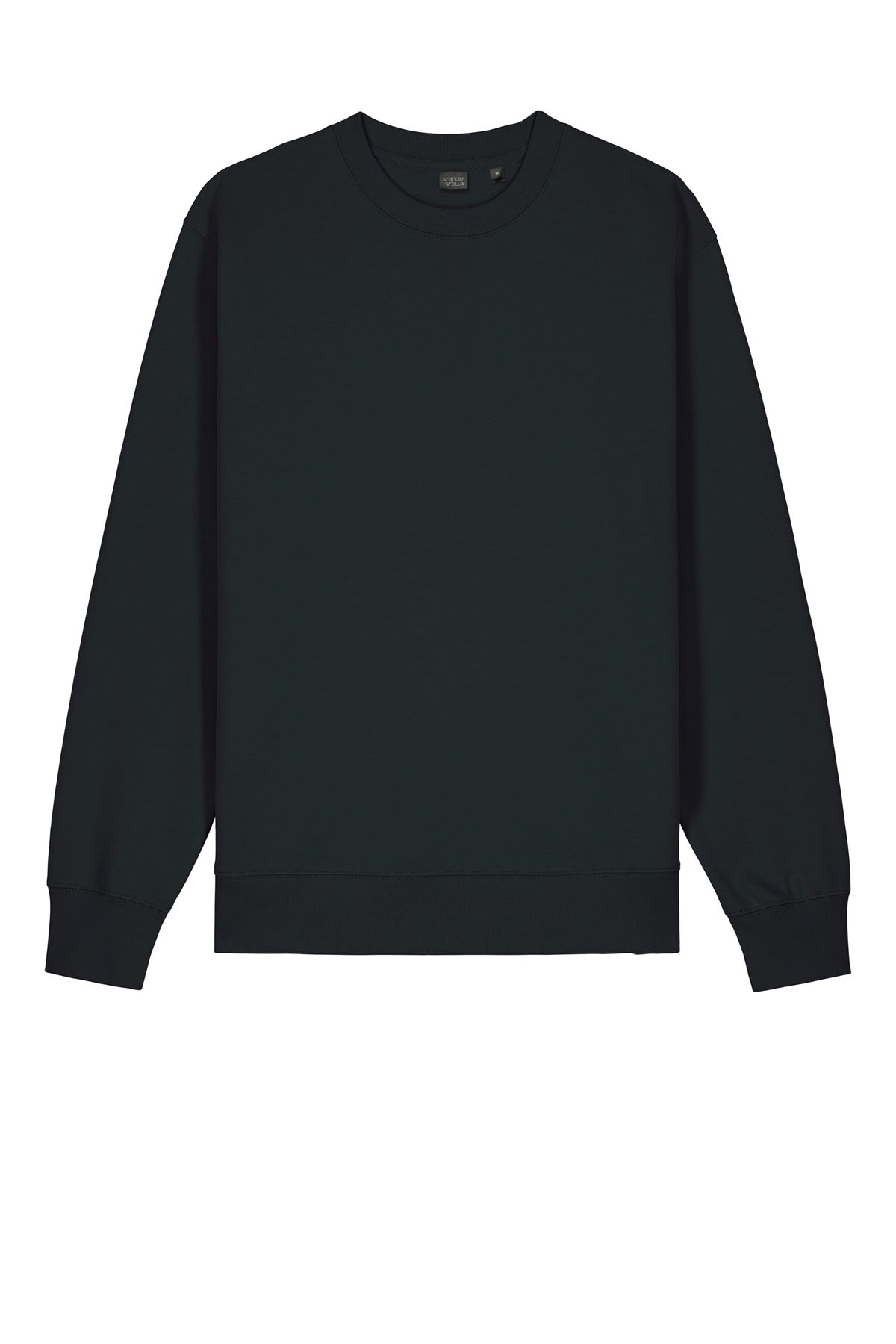 Front View of Black Stanley/Stella Unisex Changer 2.0 Crewneck Sweatshirt SXU004