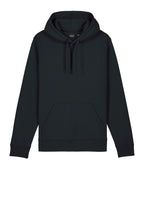 Front View of Black Stanley/Stella Unisex Drummer 2.0 Hooded Sweatshirt SXU009