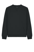 Front View of Black Stanley/Stella Unisex Knoxer Crewneck Sweatshirt SXU026
