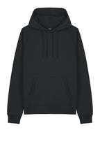 Front View of Black Stanley/Stella Unisex Striker Hooded Sweatshirt SXU027