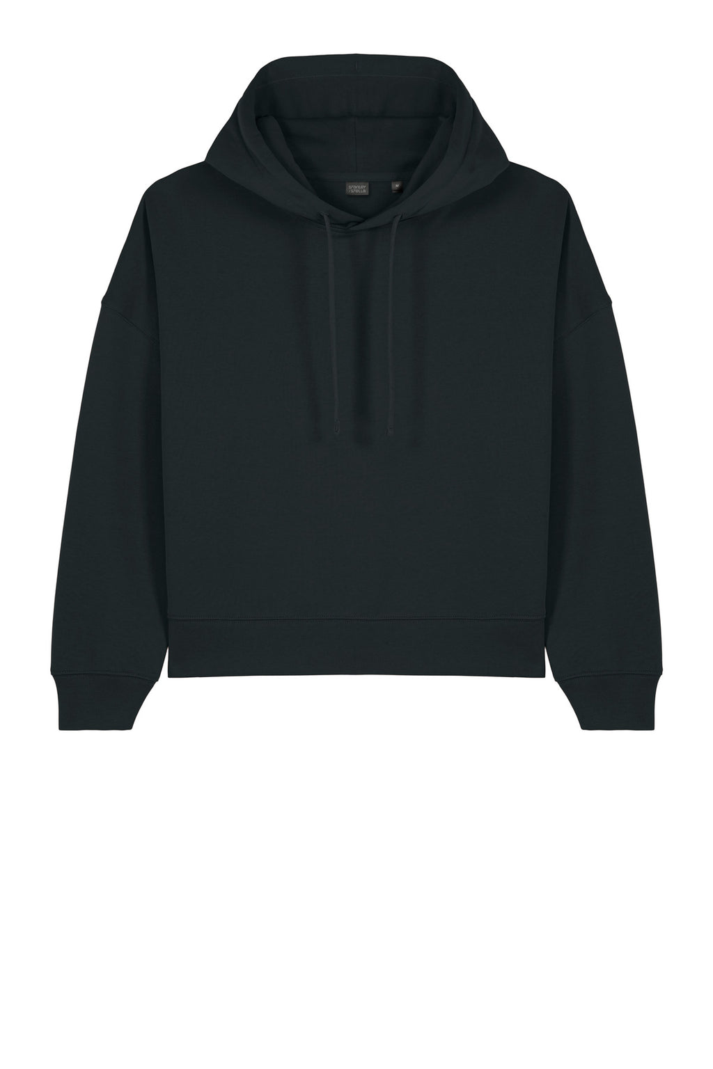 Front View of Black Stanley/Stella Women's Stella Nora Hooded Sweatshirt SXW035