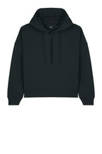 Front View of Black Stanley/Stella Women's Stella Nora Hooded Sweatshirt SXW035