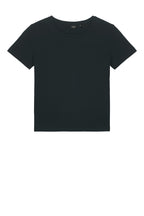 Front View of Black Stanley/Stella Women's Stella Serena Scoop Neck Tee SXW008