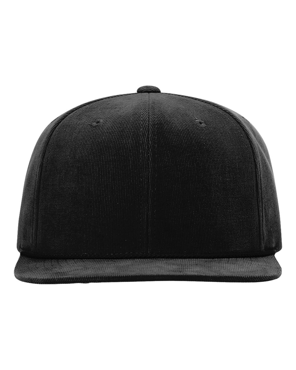 Front View of Black Timberline Corduroy Cap - 253
