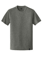 Front View of Black Twist New Era Heritage Blend Crew Tee. NEA100