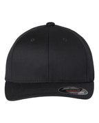 Front View of Black Youth Cotton Blend Cap - 6277Y