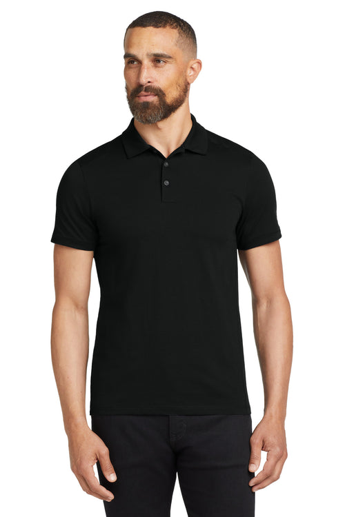 Front View of Blacktop OGIO Code Stretch Polo. OG146