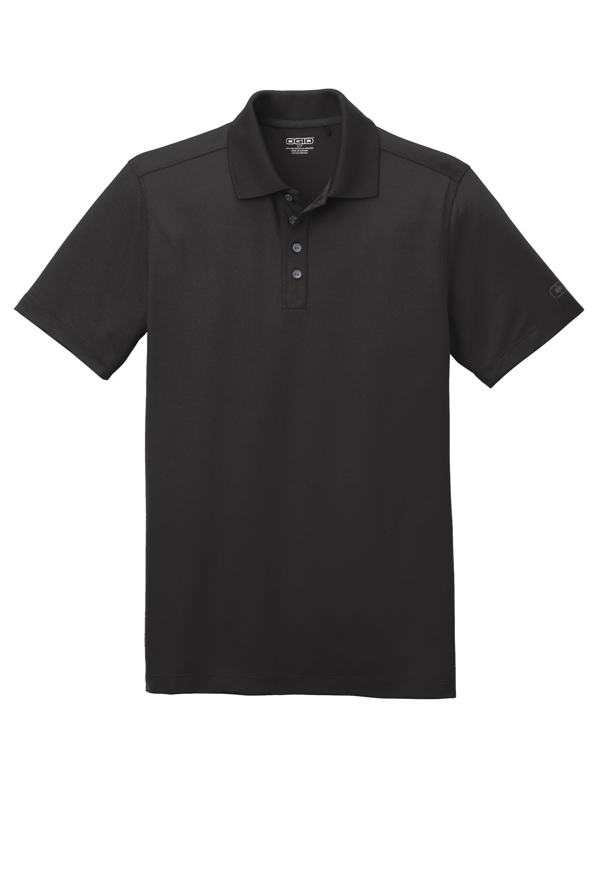 Front View of Blacktop OGIO Metro Polo. OG130