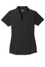 Front View of Blacktop OGIO Women's Onyx Polo. LOG126