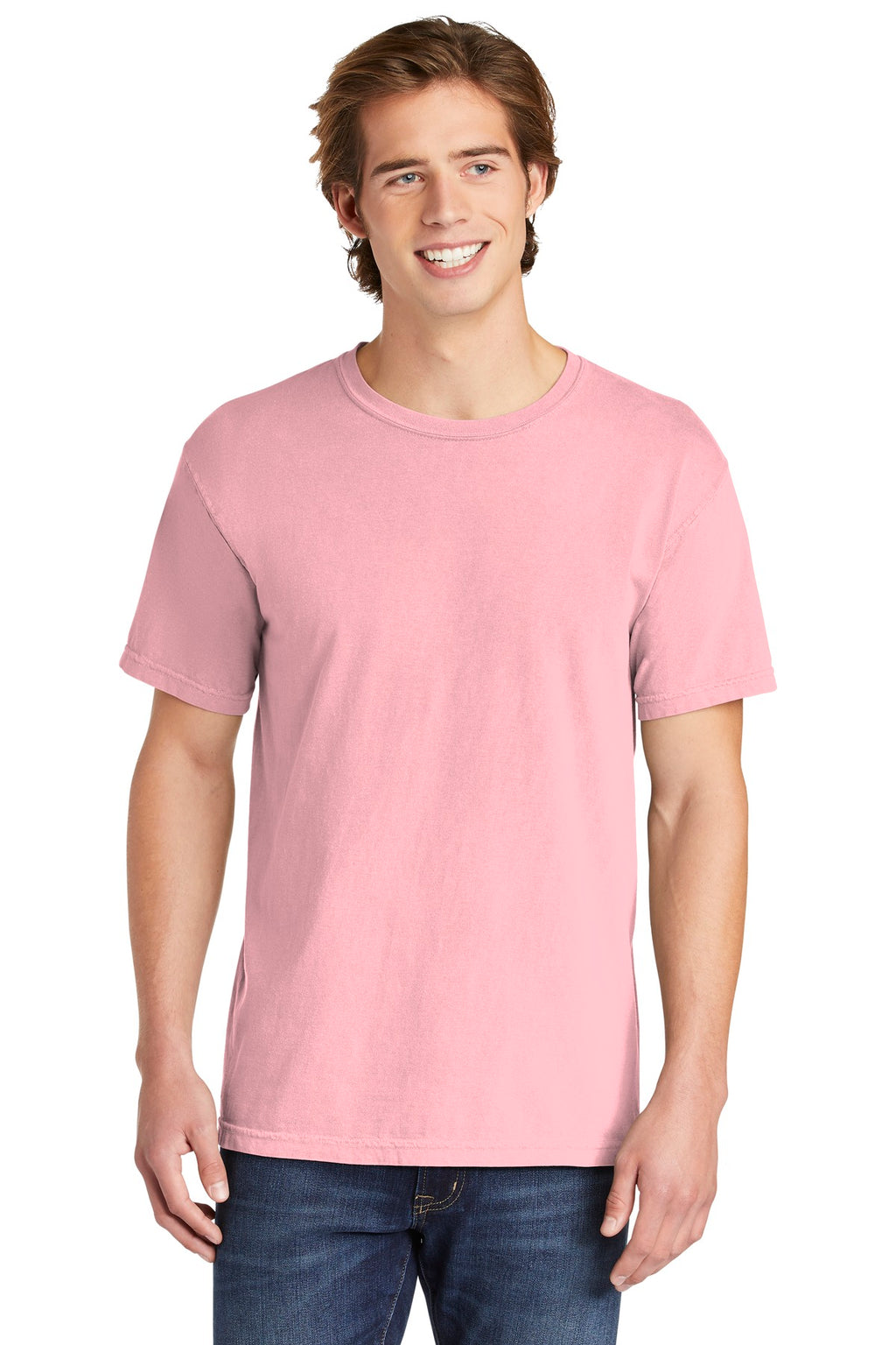 Front View of Blossom COMFORT COLORS Heavyweight Ring Spun Tee. 1717