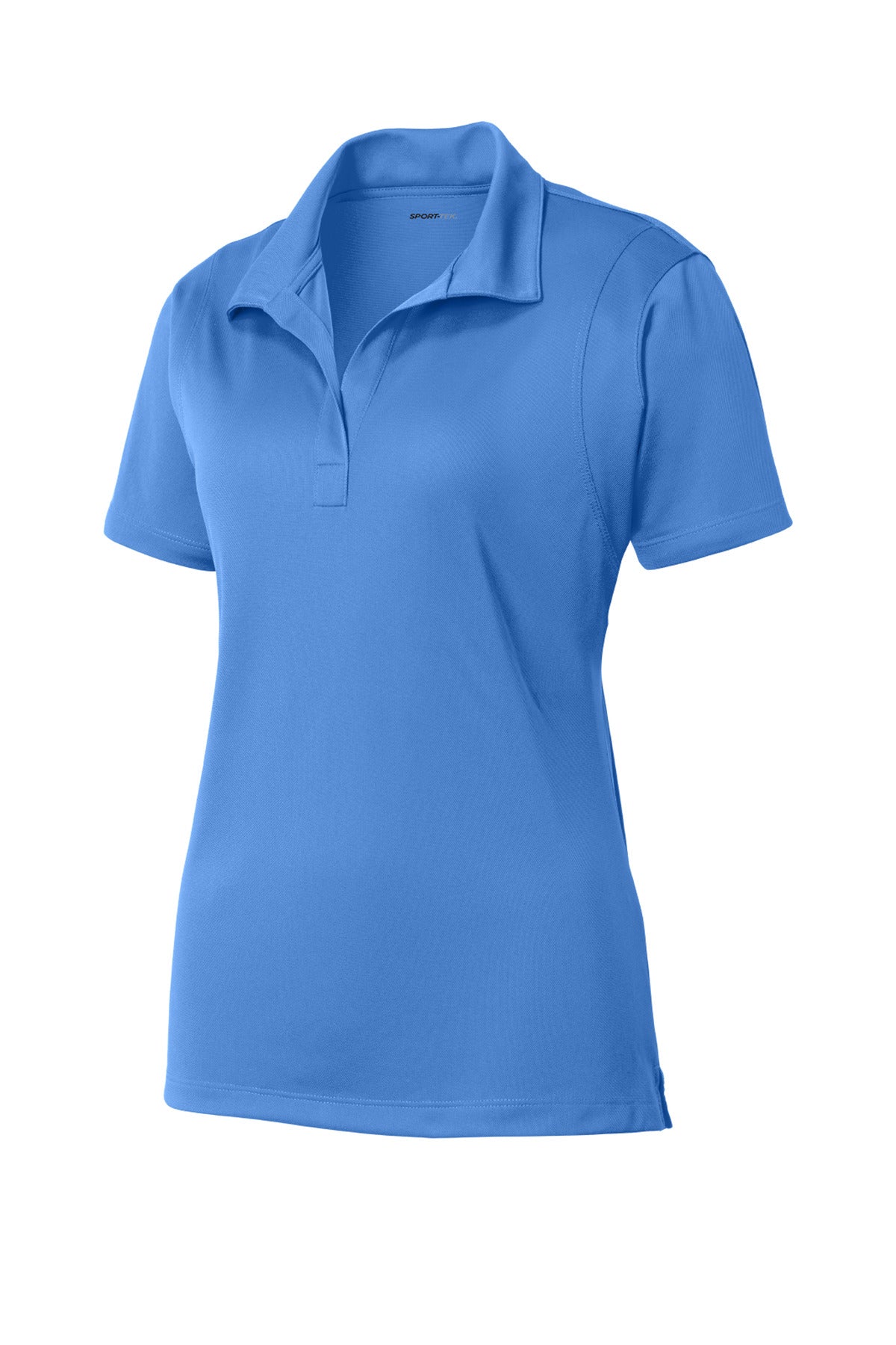 Front View of Blue Lake Sport-Tek Women's Micropique Sport-Wick Polo. LST650