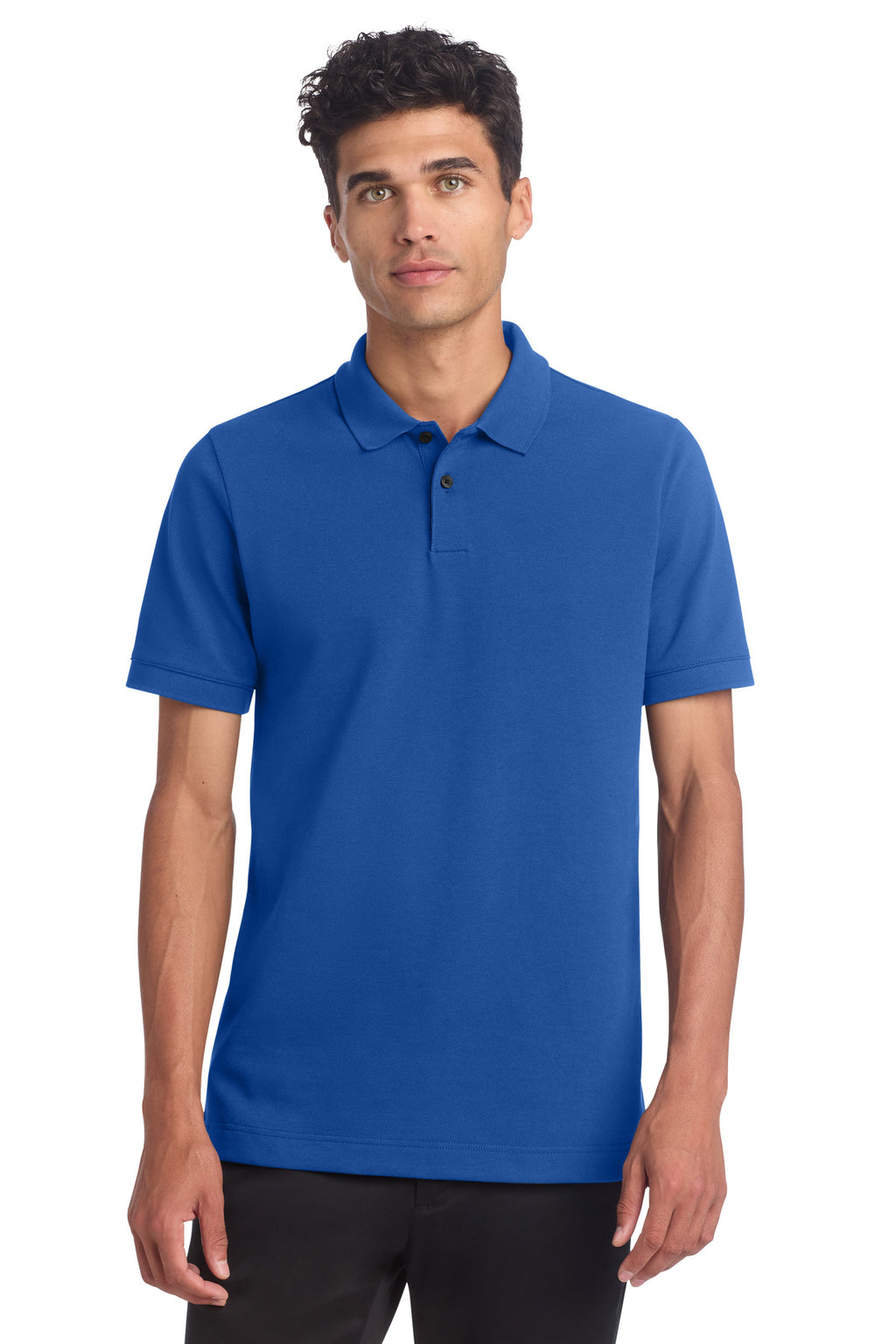 Front View of BlueNote Mercer+Mettle Stretch Heavyweight Pique Polo MM1000
