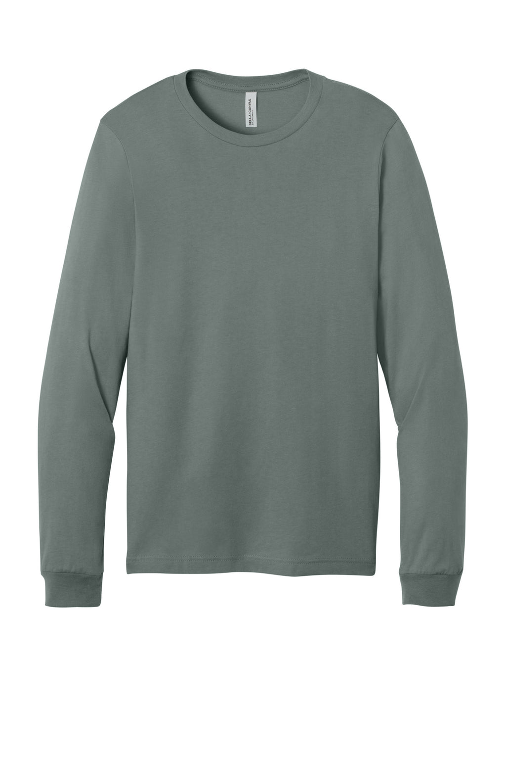 Front View of BlueStorm BELLA+CANVAS Unisex Jersey Long Sleeve Tee. BC3501