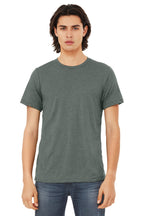 Front View of BluStormTb BELLA+CANVAS Unisex Triblend Short Sleeve Tee. BC3413