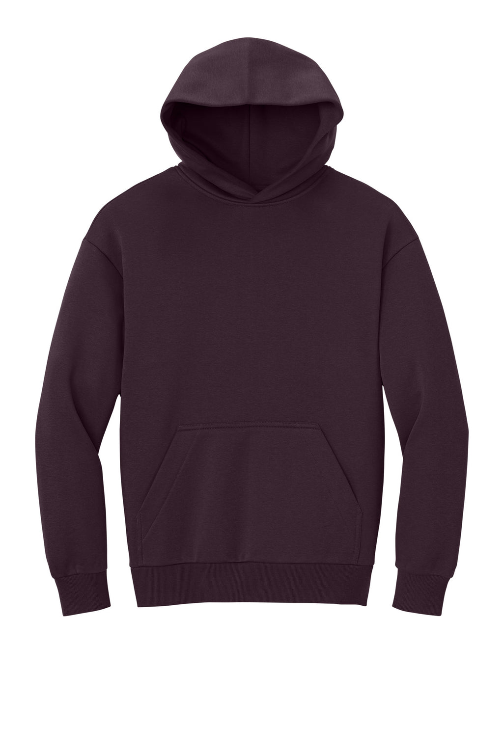 Front View of Bordeaux District V.I.T. Heavyweight Fleece Hoodie DT6150