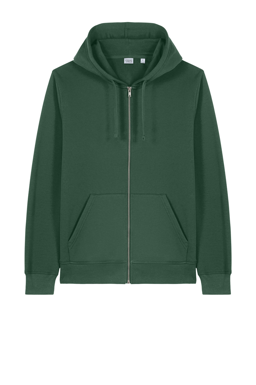 Front View of BottleGrn Stanley/Stella Unisex Mixer Full-Zip Hooded Sweatshirt SXU011