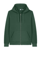 Front View of BottleGrn Stanley/Stella Unisex Mixer Full-Zip Hooded Sweatshirt SXU011
