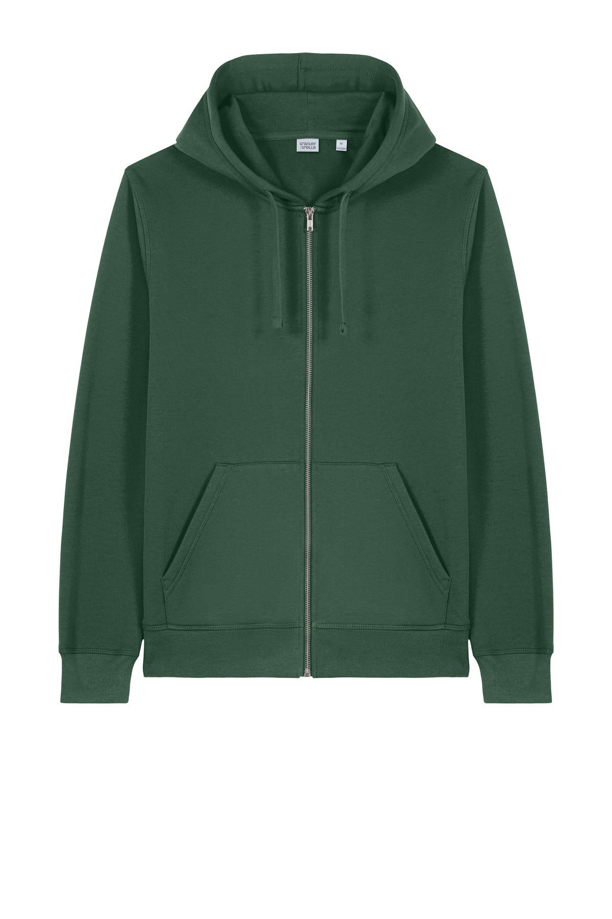 Front View of BottleGrn Stanley/Stella Unisex Mixer Full-Zip Hooded Sweatshirt SXU011