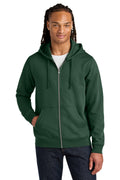 Front View of BottleGrn Stanley/Stella Unisex Mixer Full-Zip Hooded Sweatshirt SXU011