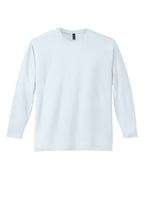 Front View of Bright White District Perfect Weight Long Sleeve Tee. DT105