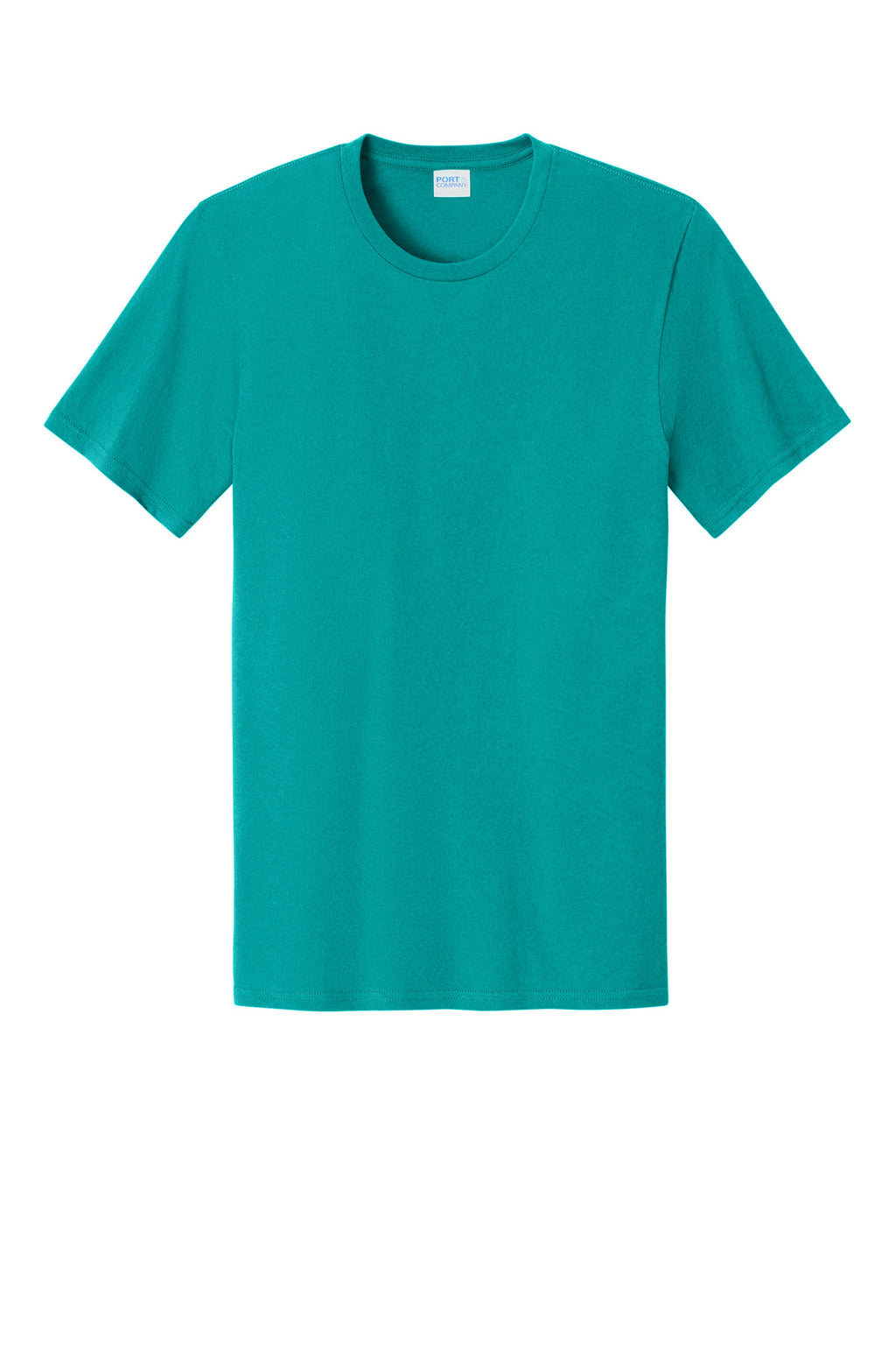 Front View of BrightAqua Port & Co Easy Cotton Tee PC43
