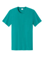 Front View of BrightAqua Port & Co Easy Cotton Tee PC43