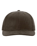 Front View of Brown Fremont Trucker Cap - 112WF
