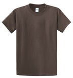 Front View of Brown Port & Co Essential Tee. PC61