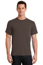 Front View of Brown Port & Co Essential Tee. PC61