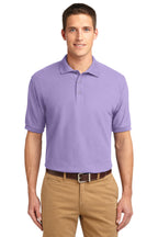 Front View of Brt Lavender Port Authority Silk Touch Polo K500