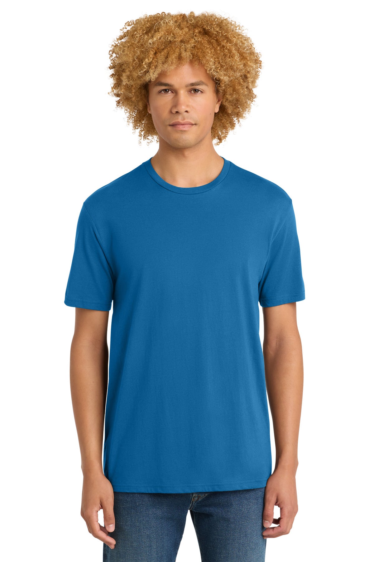 Front View of BrtBlue District Perfect Weight Tee. DT104