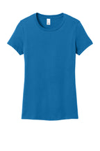 Front View of BrtBlue District Women's Perfect Weight Tee. DM104L