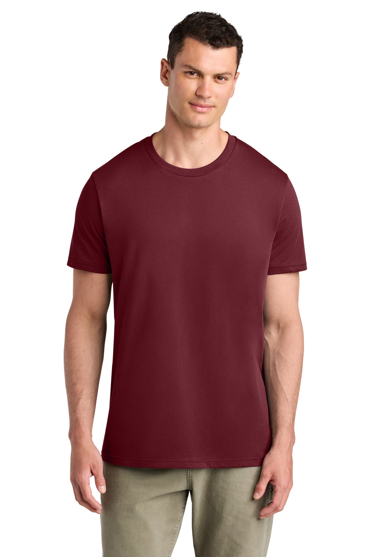 Front View of Burgundy Stanley/Stella Unisex Crafter Tee SXU007