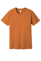 Front View of Burnt Orange BELLA+CANVAS Unisex Jersey Short Sleeve Tee. BC3001