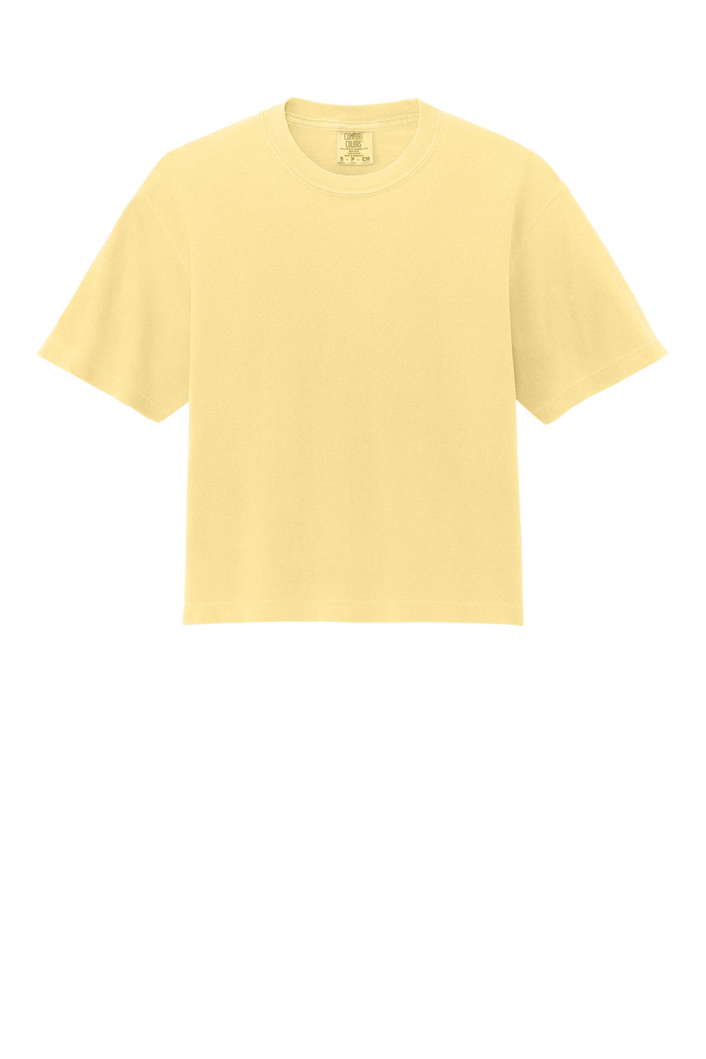 Front View of Butter Comfort Colors Women's Heavyweight Boxy Tee 3023CL