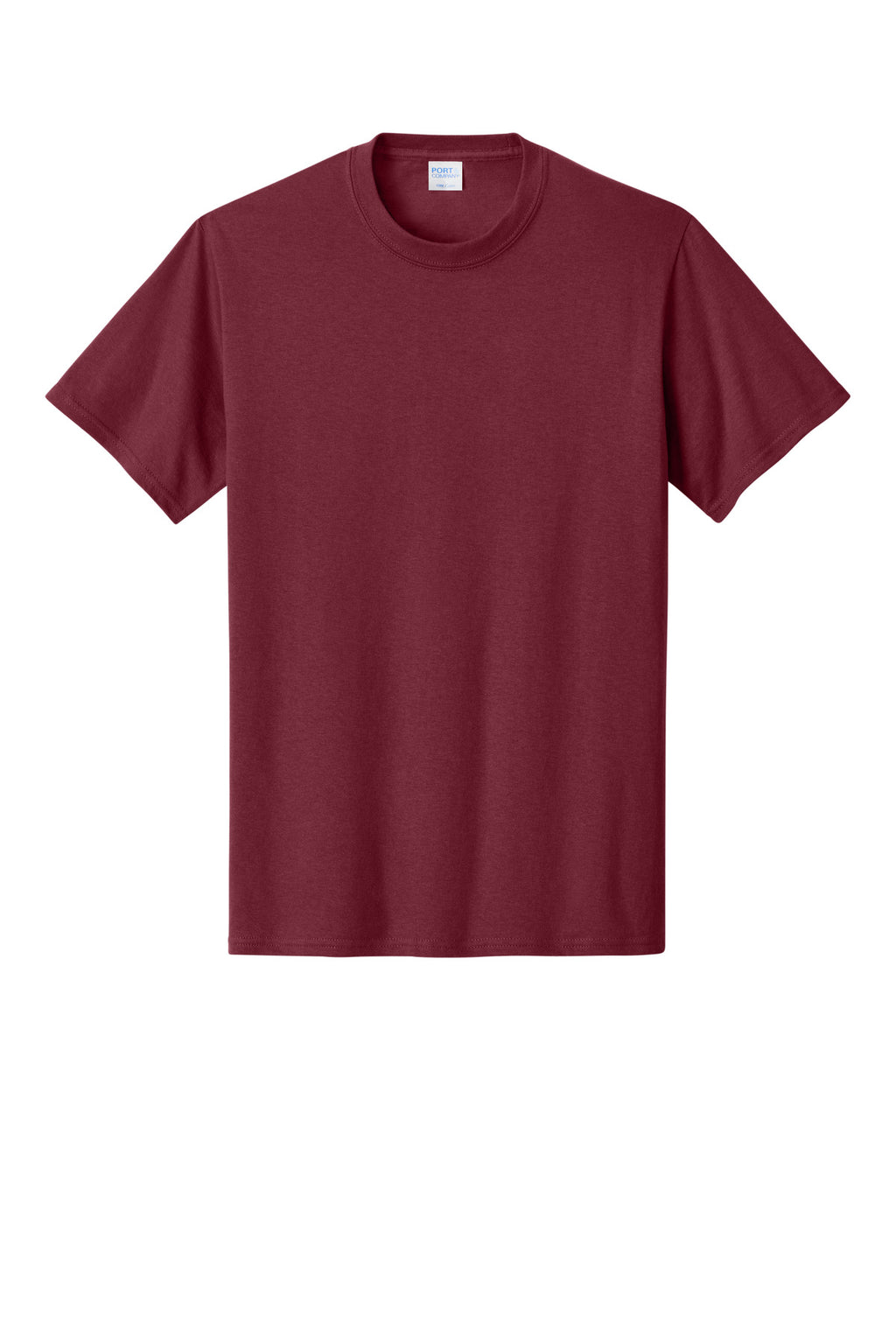 Front View of Cardinal Port & Co Core Cotton Tee. PC54