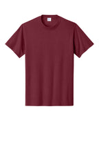 Front View of Cardinal Port & Co Core Cotton Tee. PC54